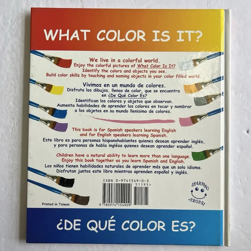 Set of 2 Bilingual Teaching Books English Spanish Shapes and Colors Hardcover